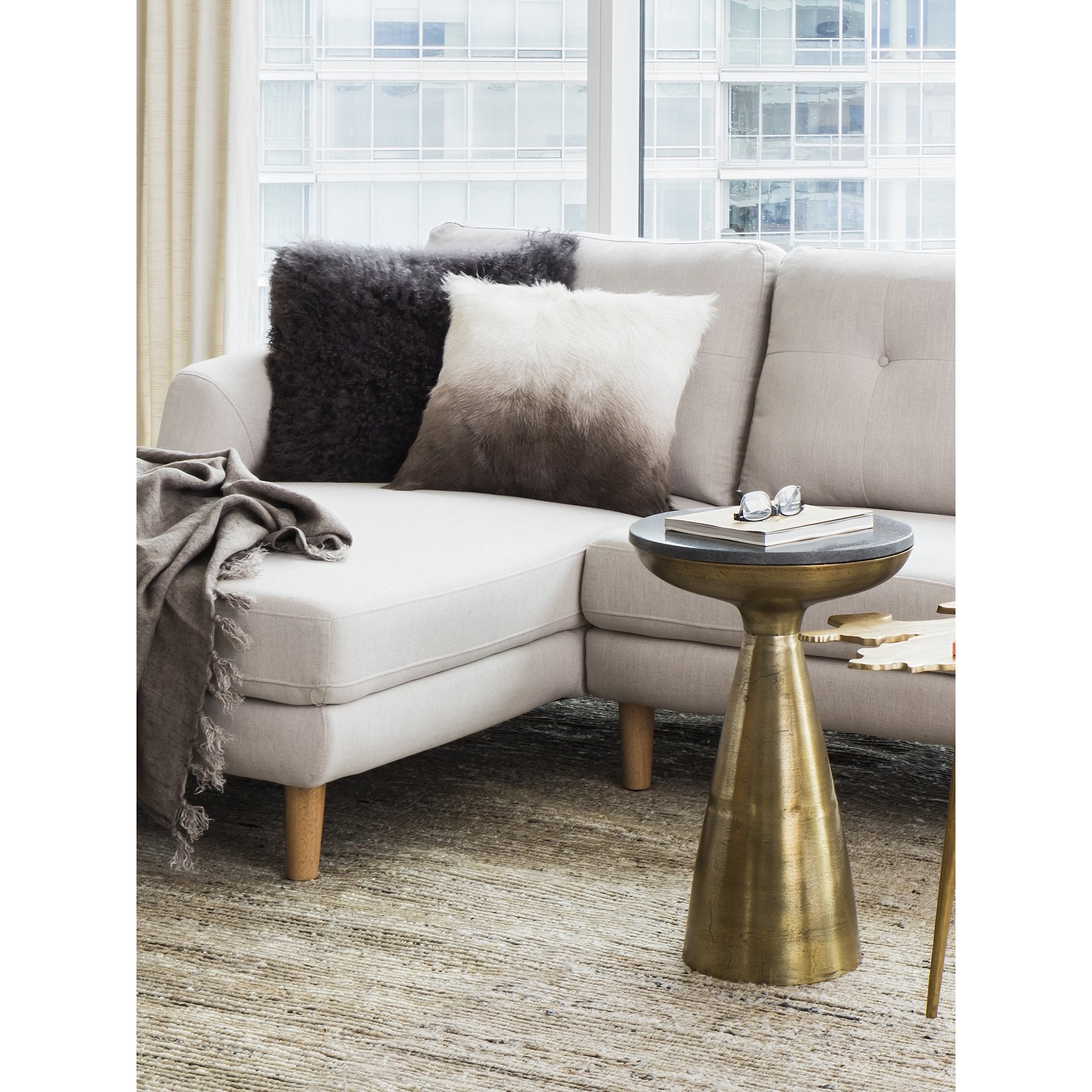 Font Side Table, Yellow