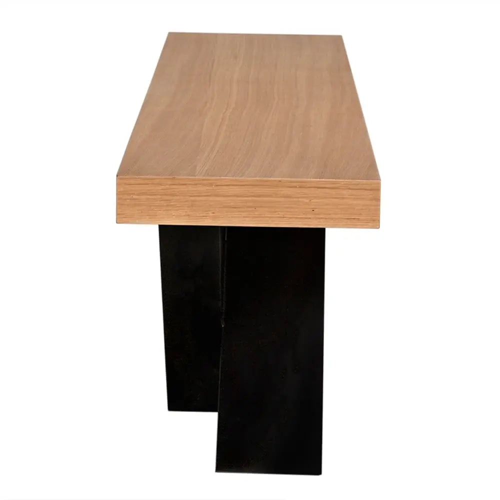 Gravity Bench, White Oak with Metal