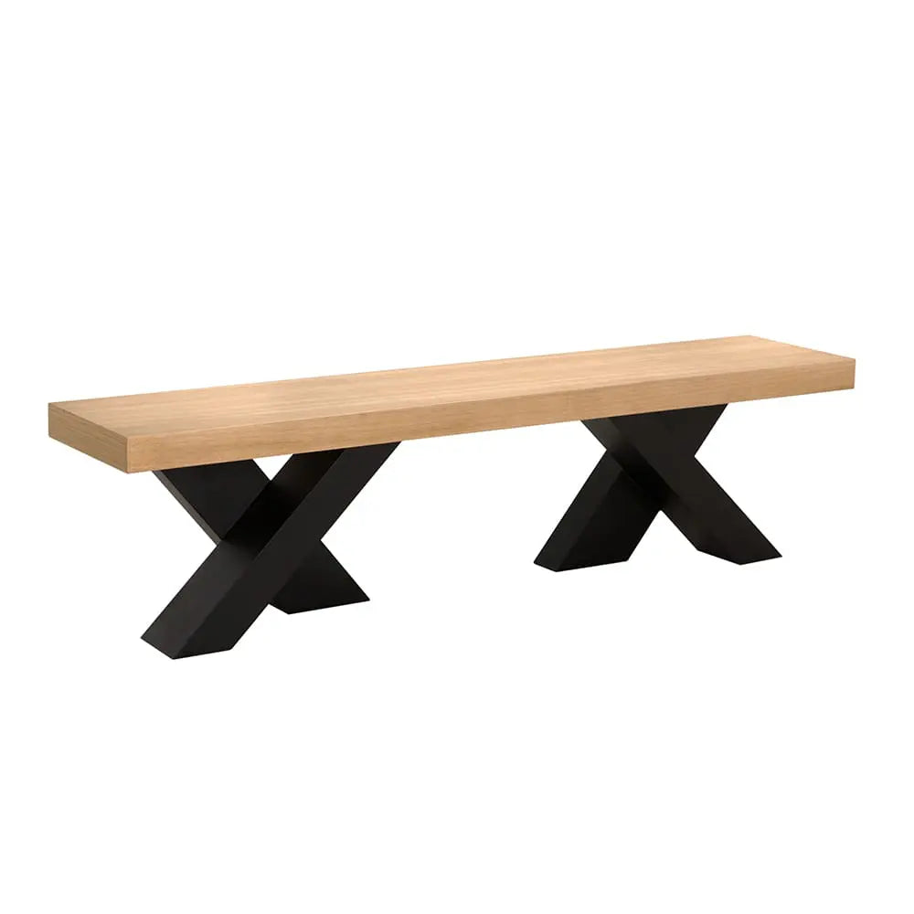 Gravity Bench, White Oak with Metal