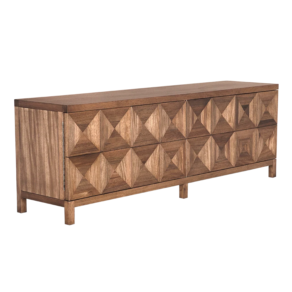 Quadrant 4 Door Sideboard, Dark Walnut