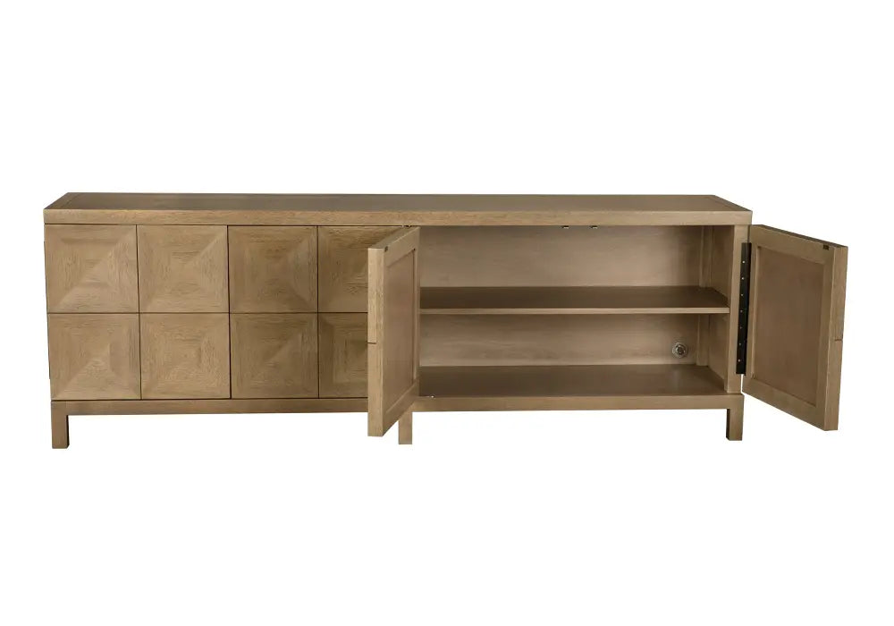 Quadrant 4 Door Sideboard, Washed Walnut