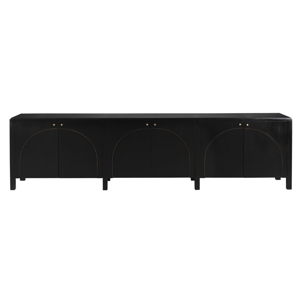Weston Sideboard, Hand Rubbed Black with Light Brown Trim by Noir