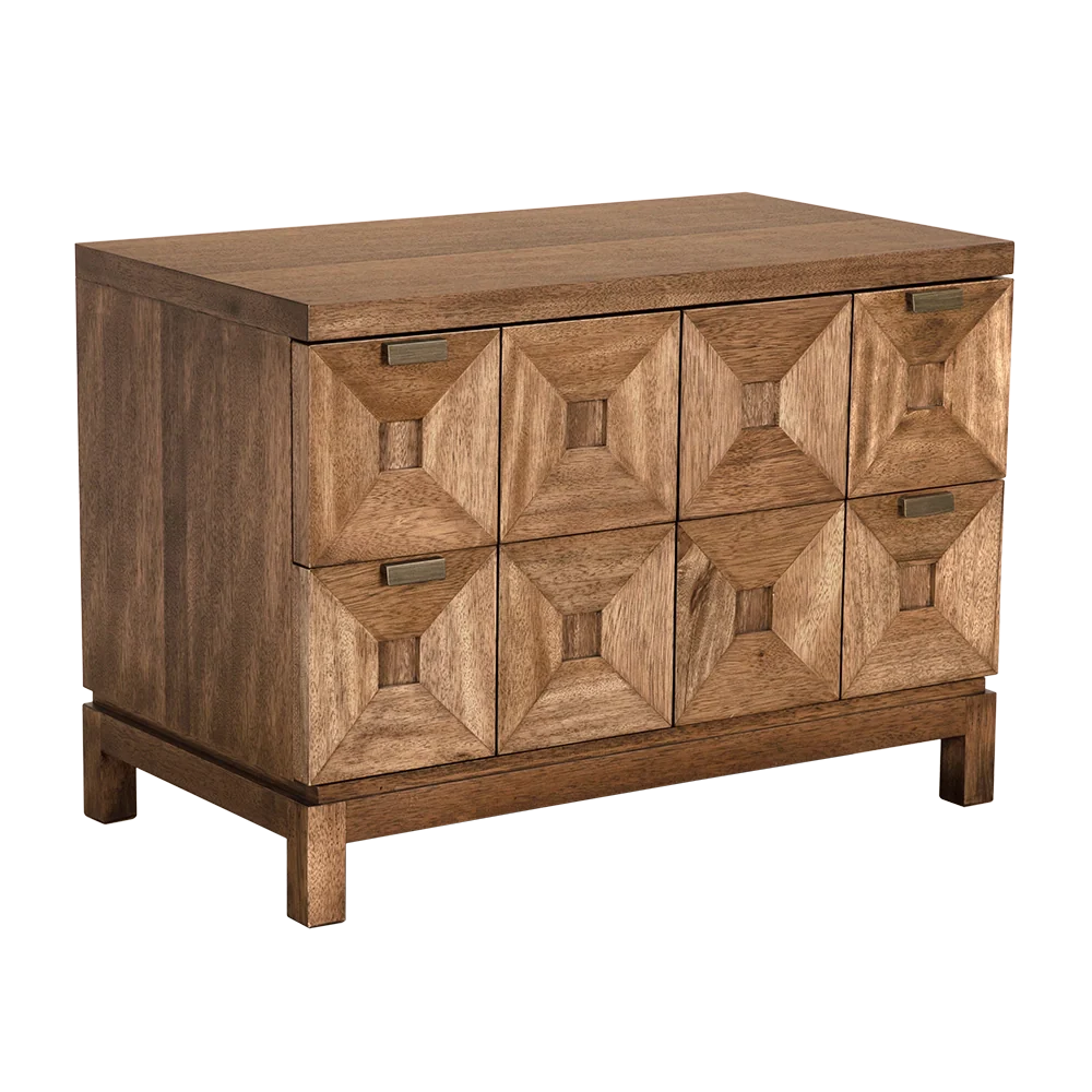 Musashi 2 Drawer, Large, Dark Walnut