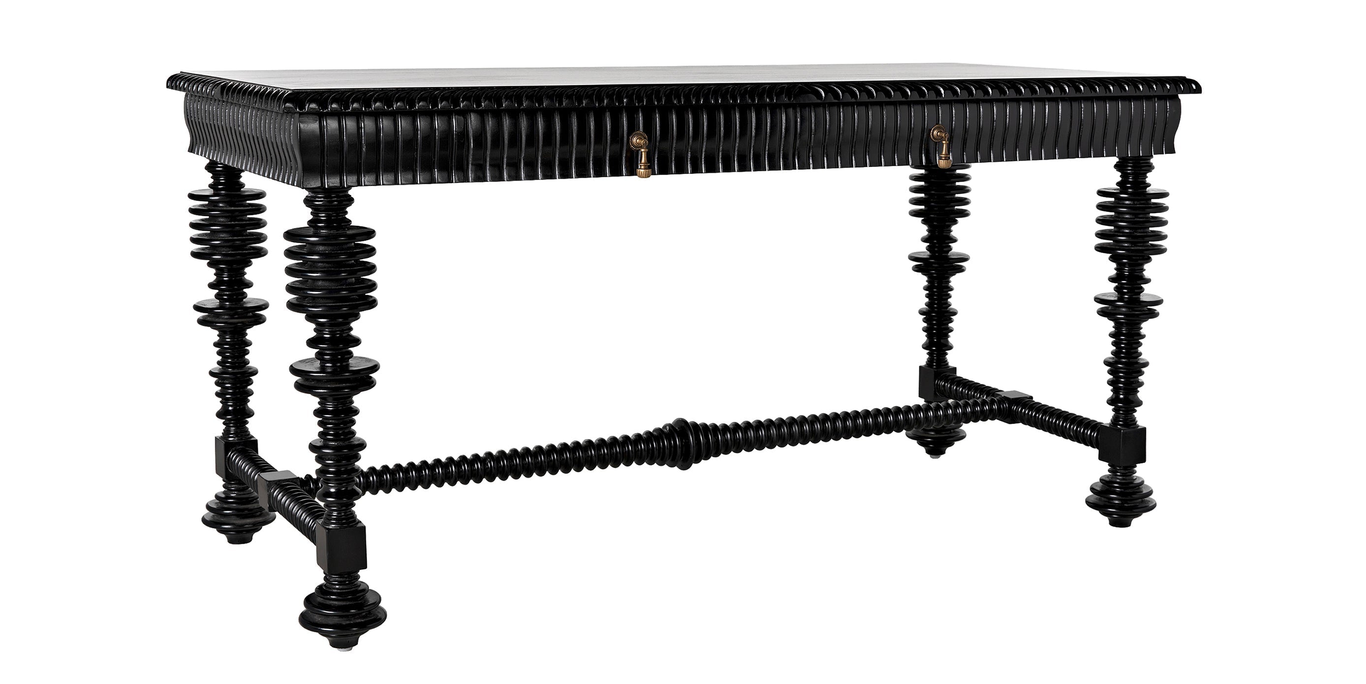 Portuguese Desk, Small, Hand Rubbed Black