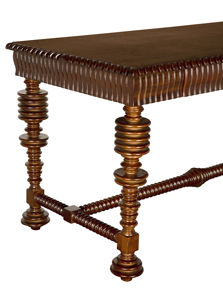 Portuguese Desk, Small, Hand Rubbed Brown