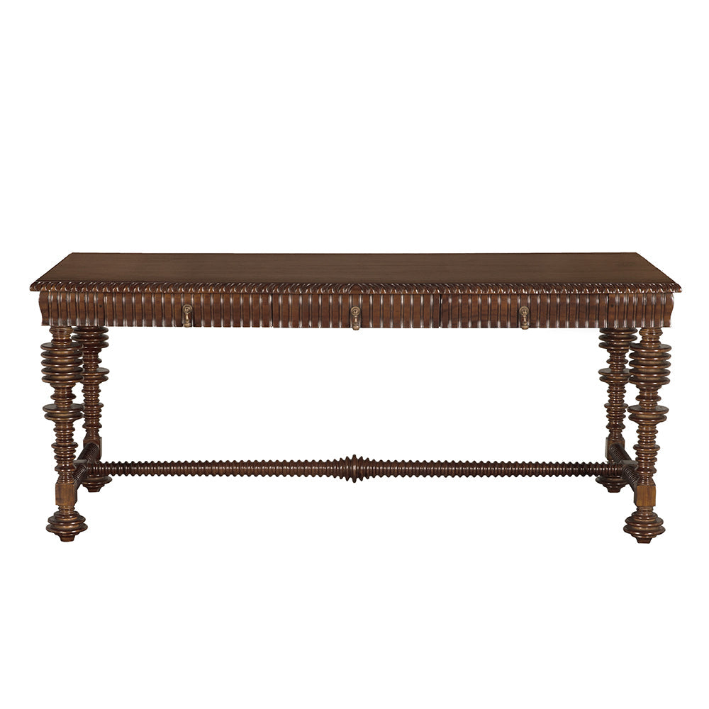 Portuguese Desk, Hand Rubbed Brown