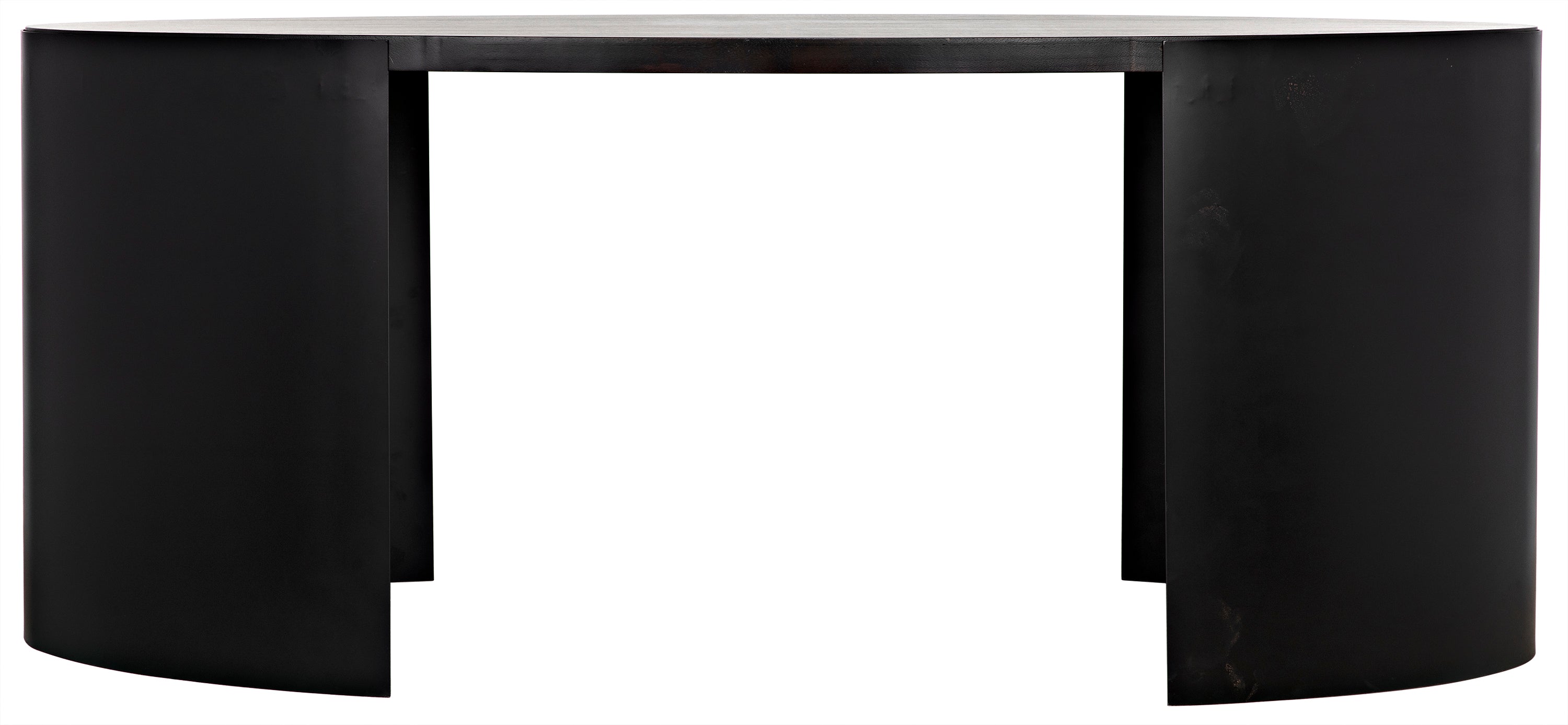 Marigold Desk, Ebony Walnut with Black Steel
