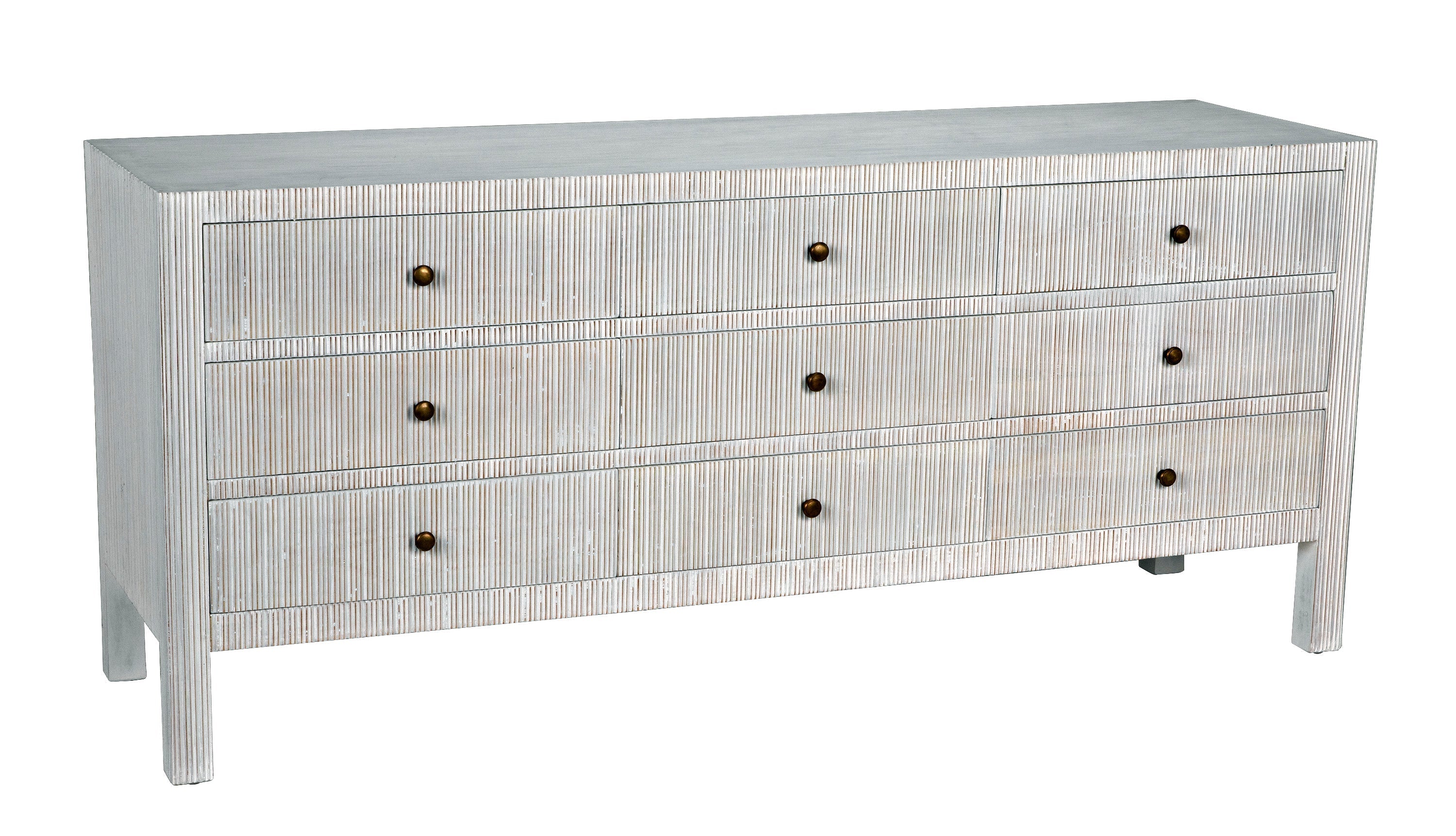 Conrad 9 Drawer Dresser, White Wash