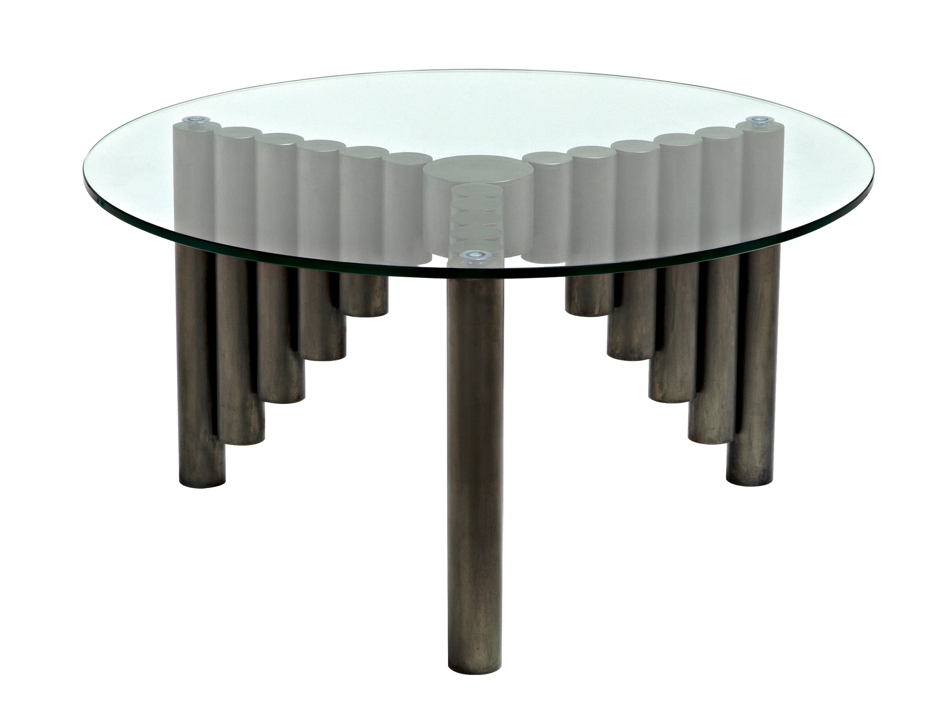 Organum Coffee Table, Gun Metal Finish