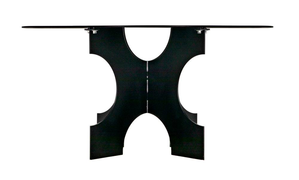 Element Dining Table, Black Metal