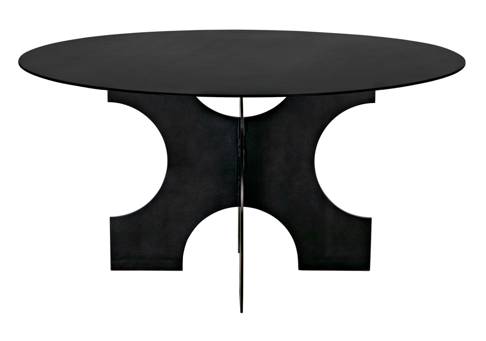 Element Dining Table, Black Metal