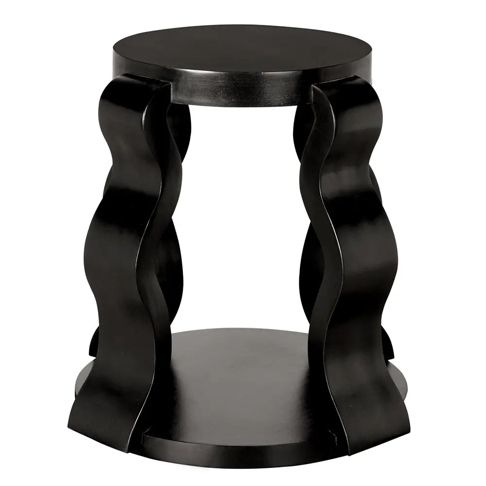 Anora Side Table, Hand Rubbed Black