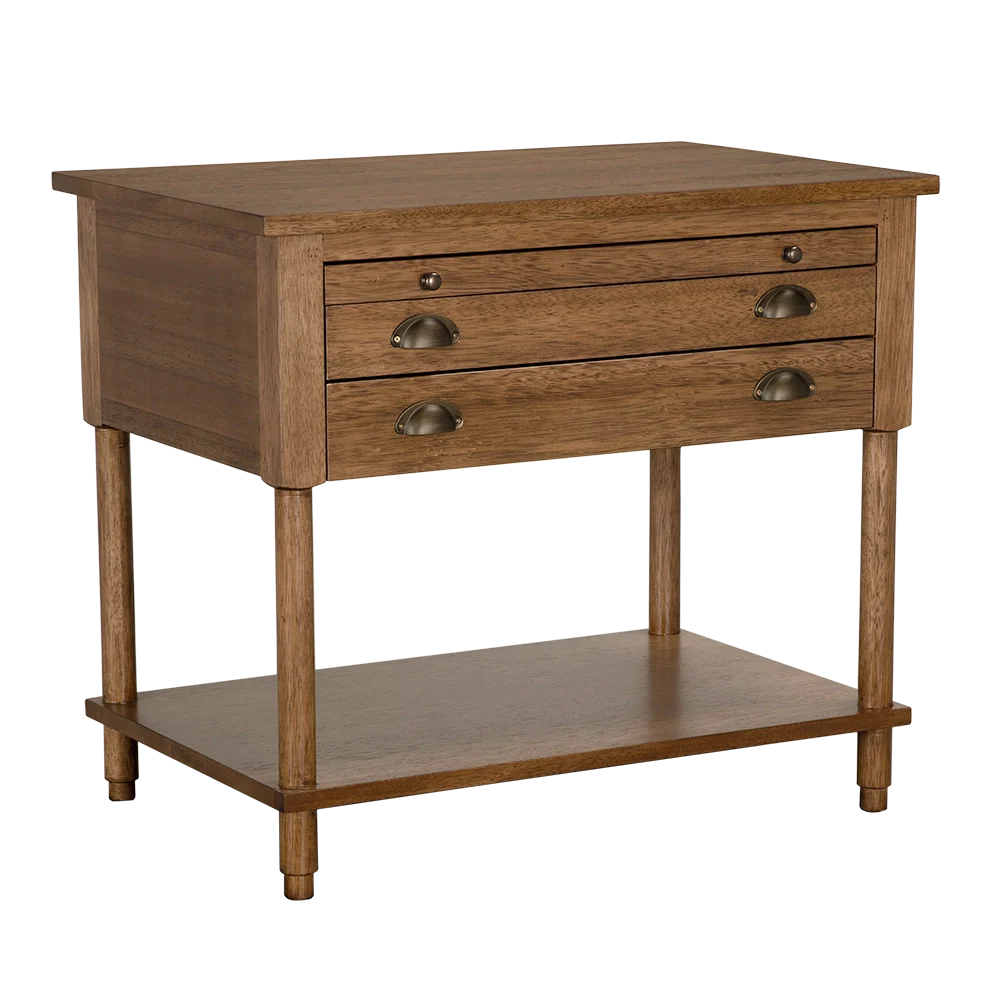 Artemio Side Table, Dark Walnut