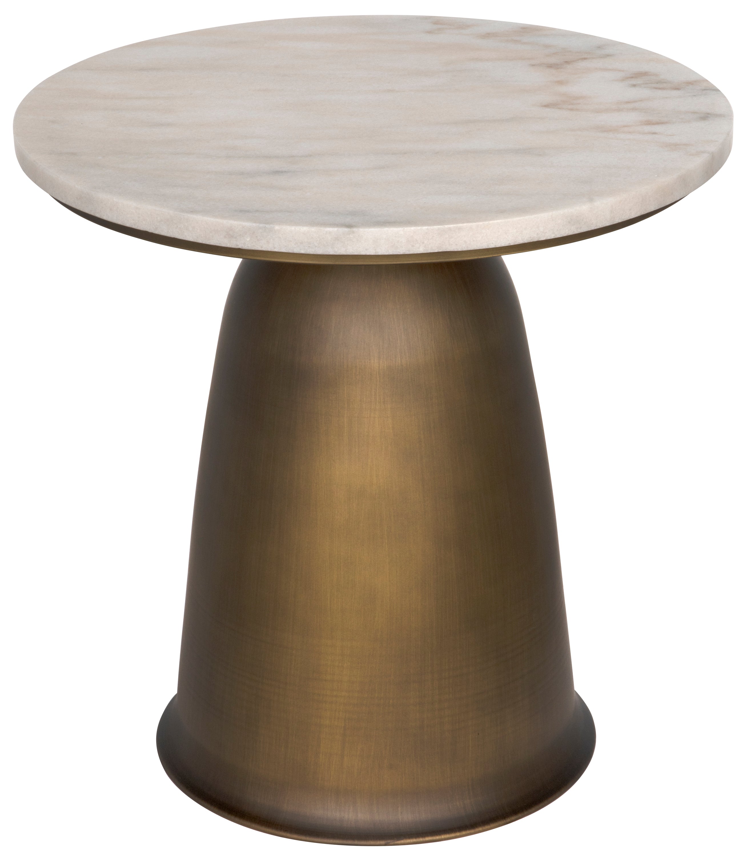 Aiden Side Table, Aged Brass