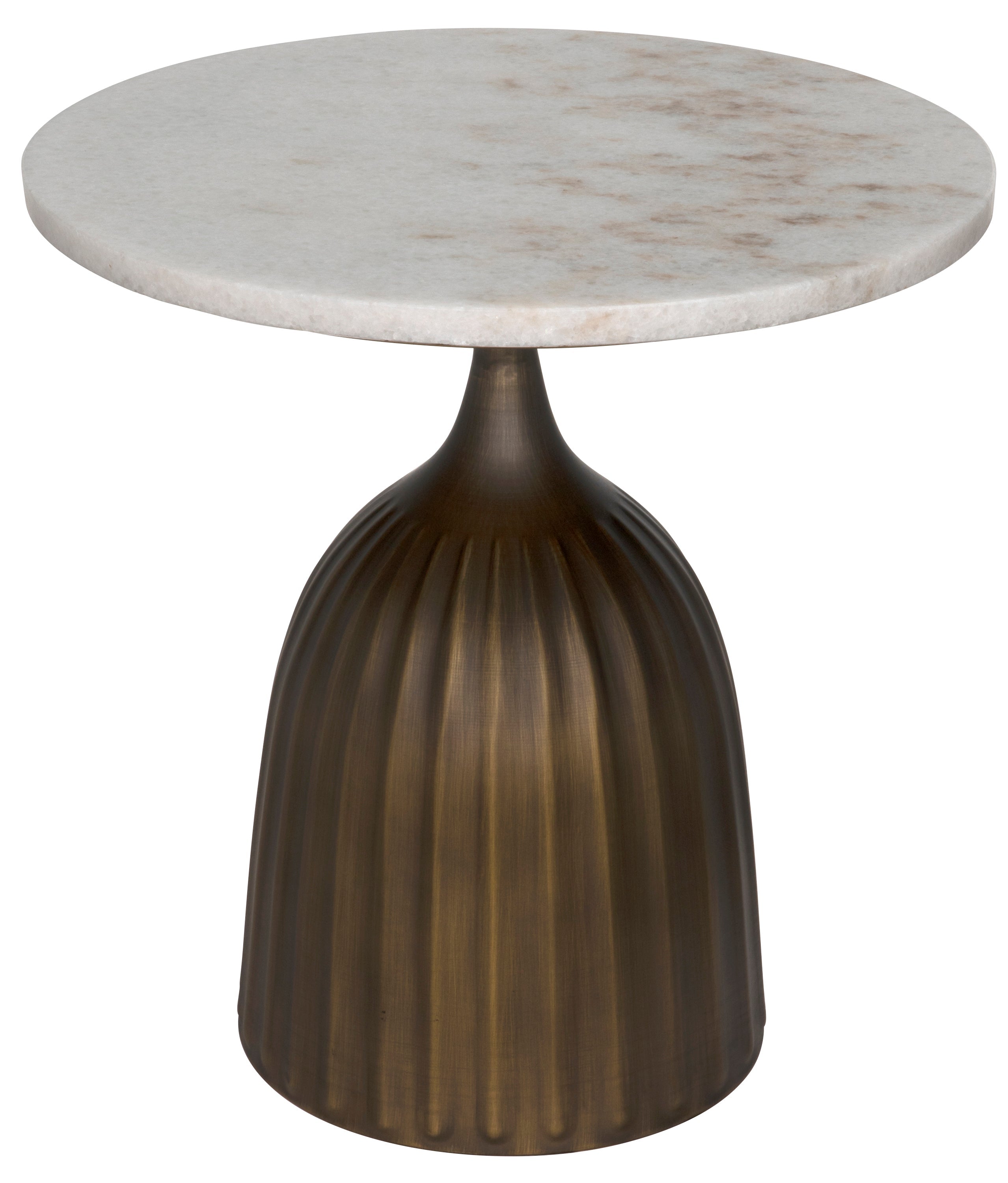 Samuel Side Table, Aged Brass