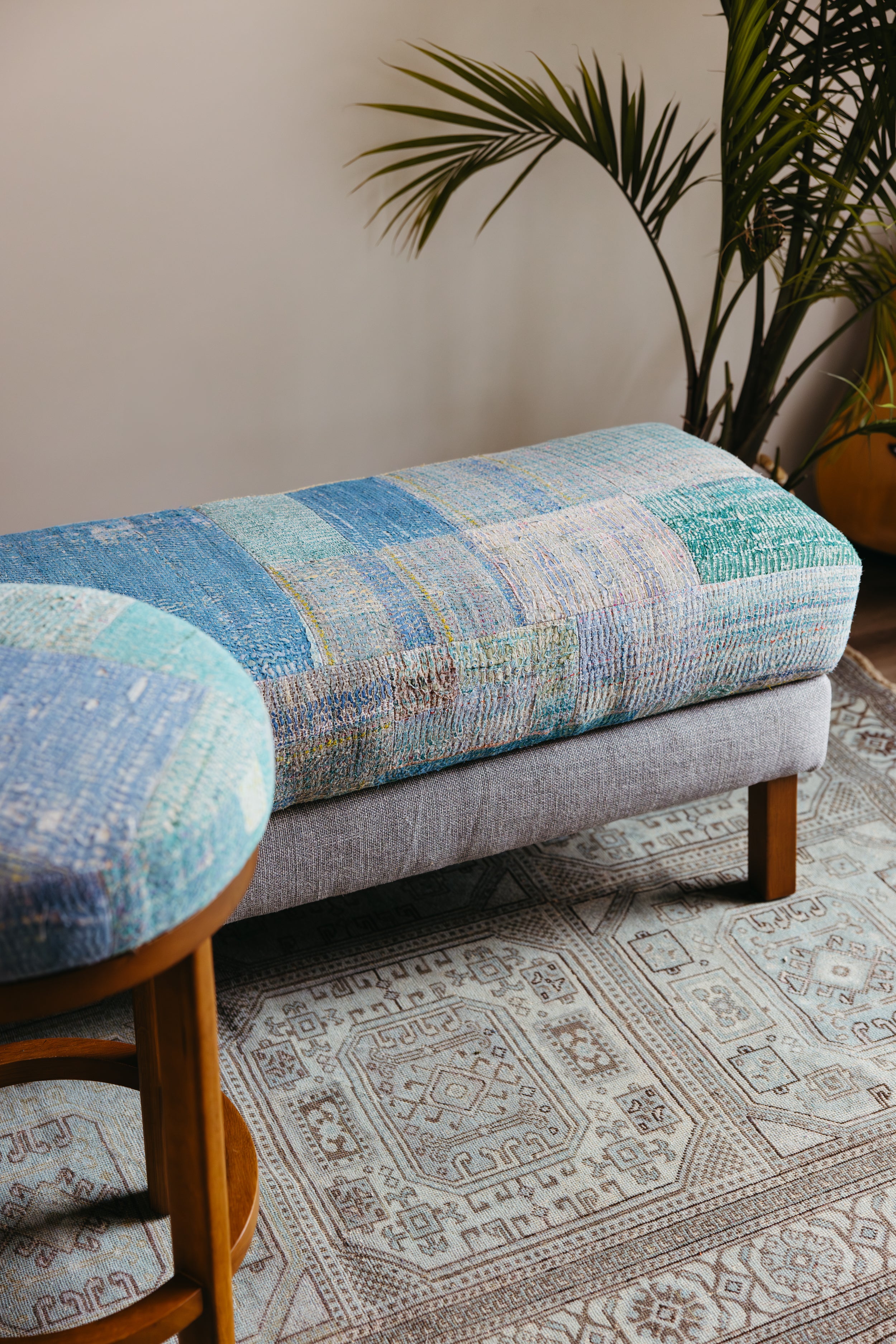 Seaglass Mosaic Ezra Bench - 1