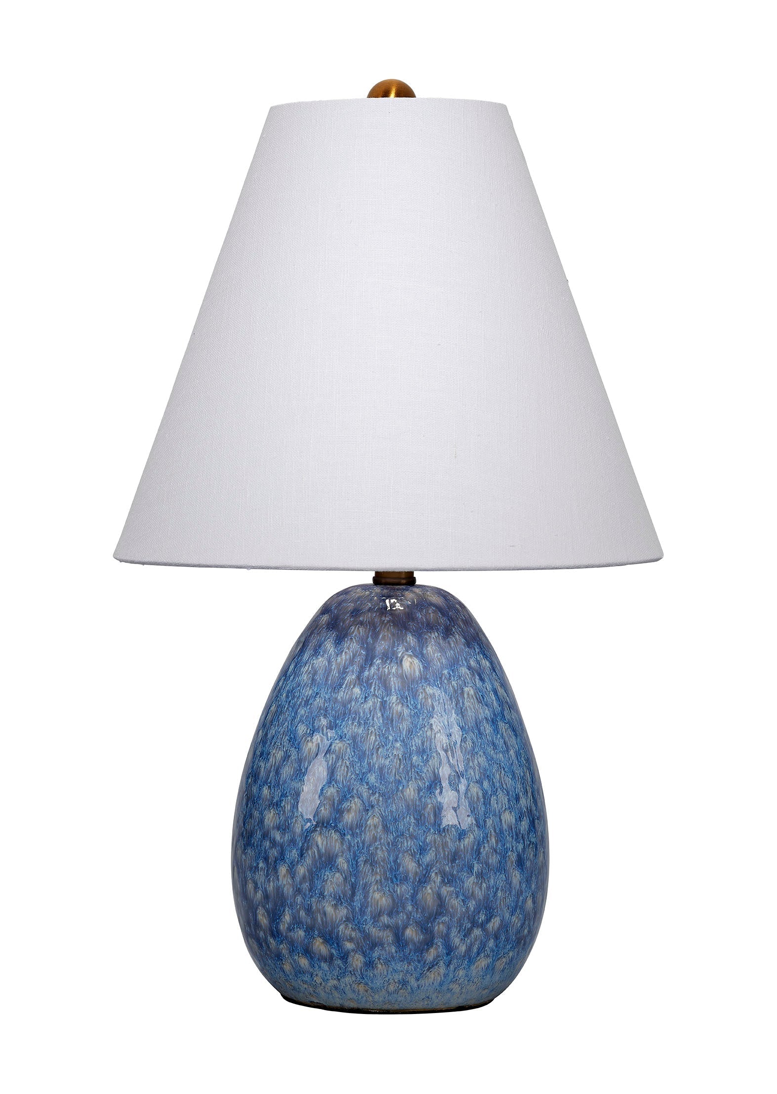Raindrop Ceramic Table Lamp with Linen Shade