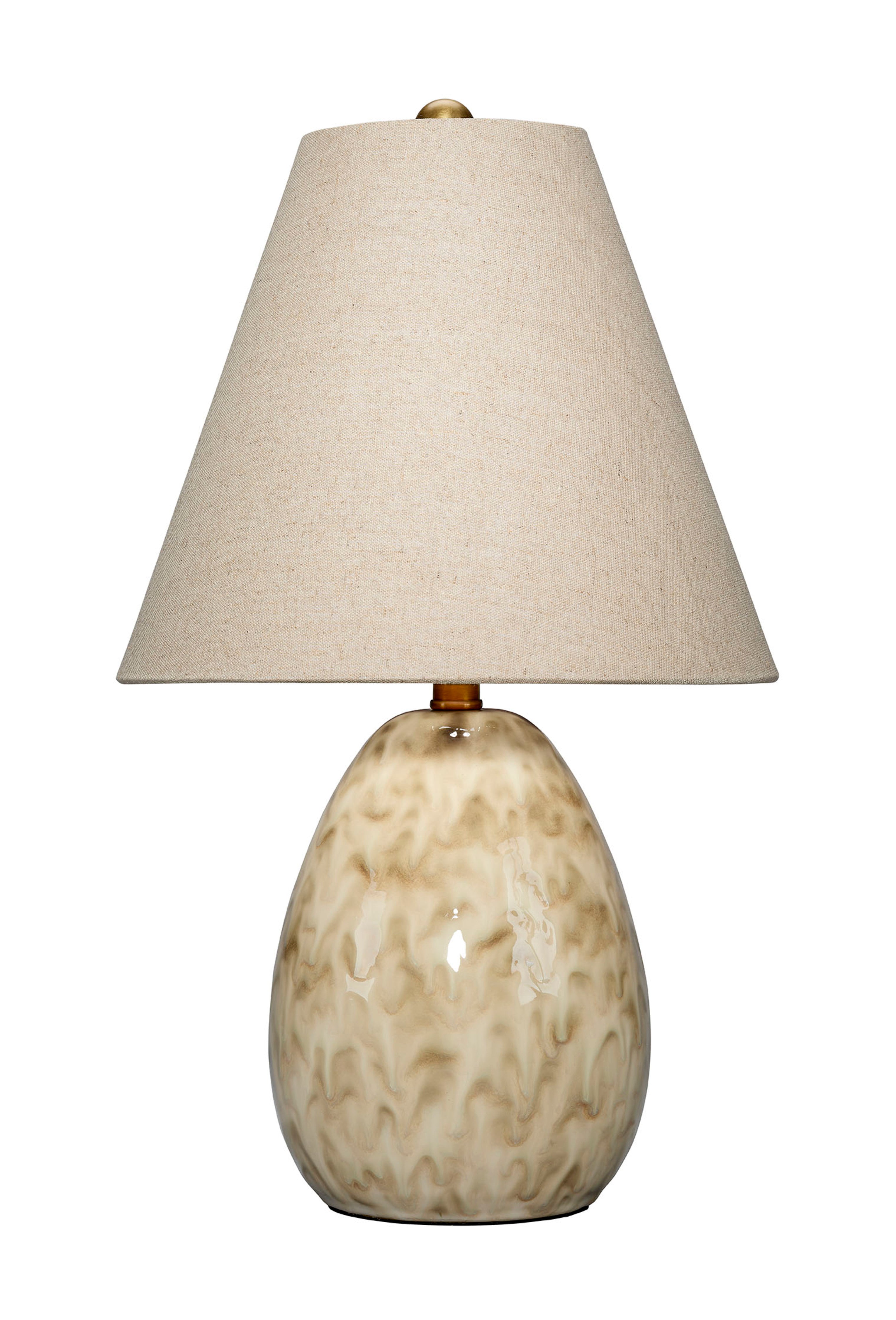 Raindrop Ceramic Table Lamp with Linen Shade