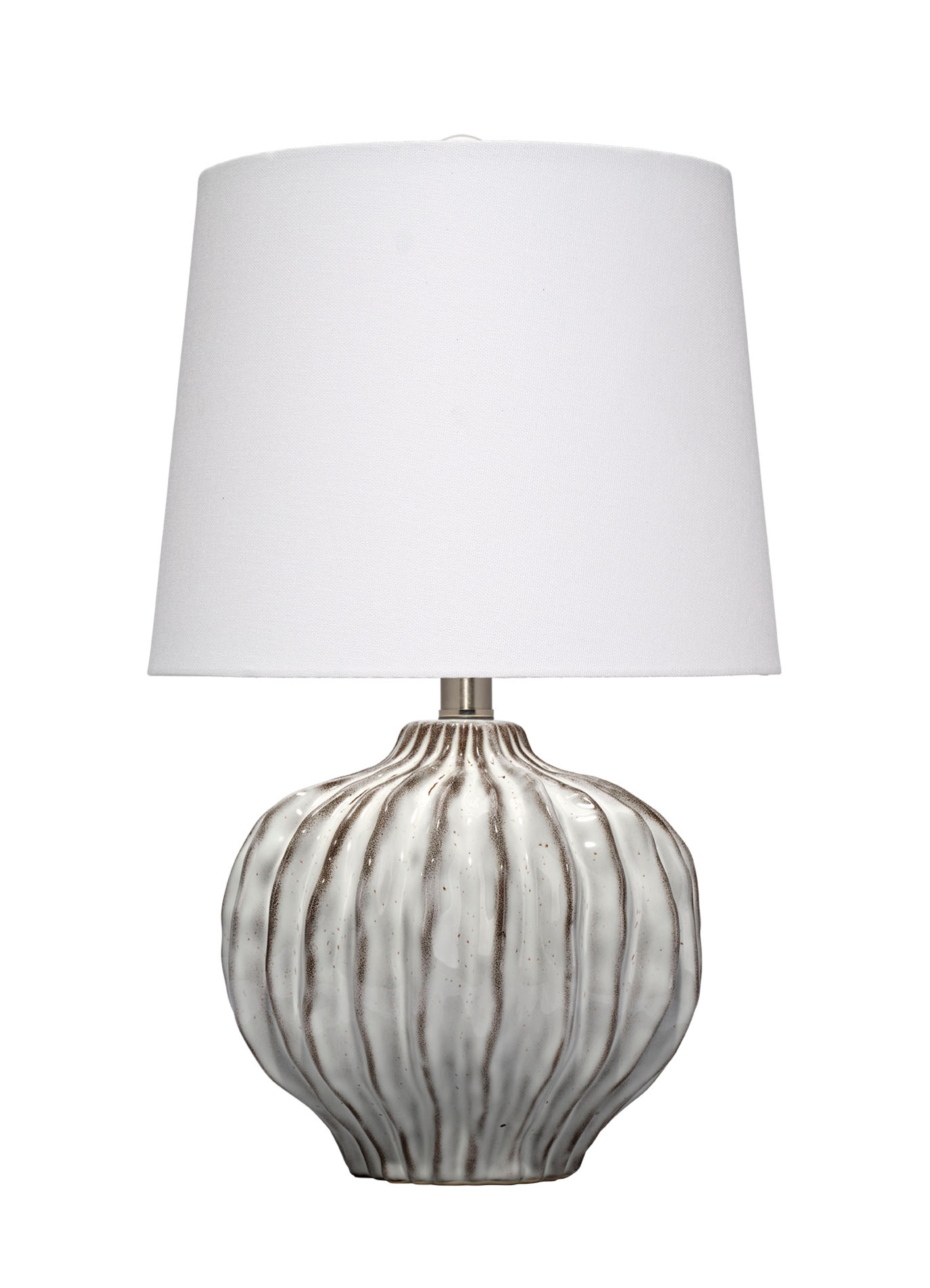 Reef Ceramic Table Lamp with Linen Shade