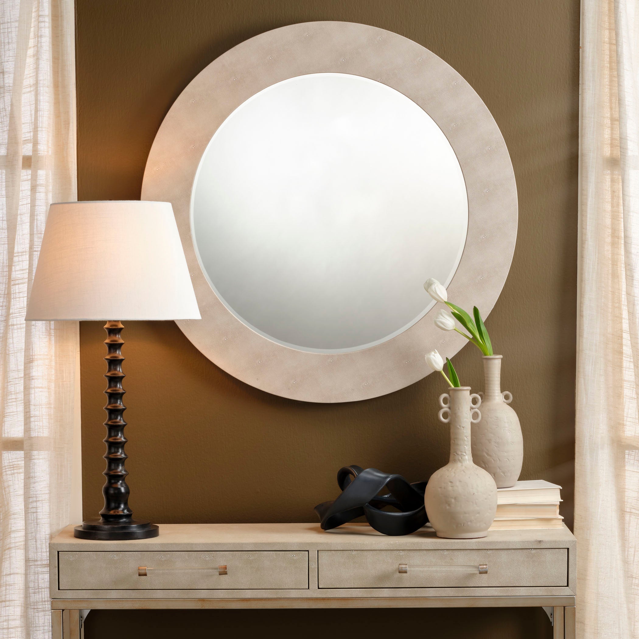 Revolution Wood Table Lamp with Linen Shade
