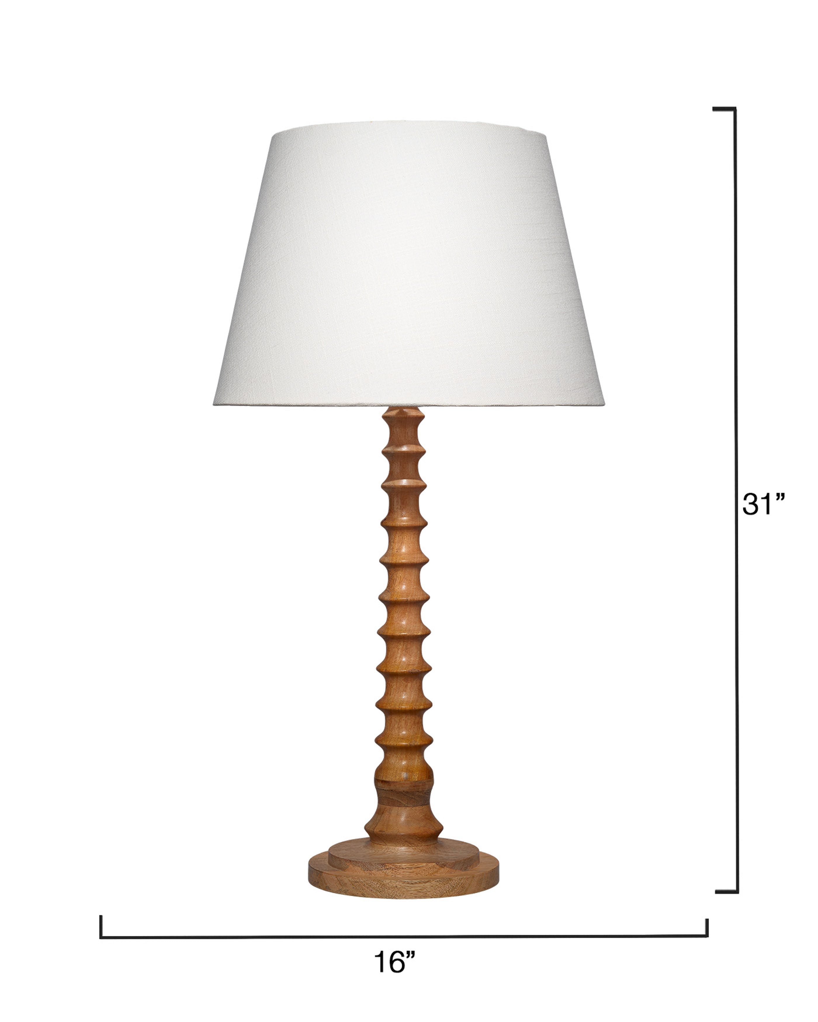 Revolution Wood Table Lamp with Linen Shade