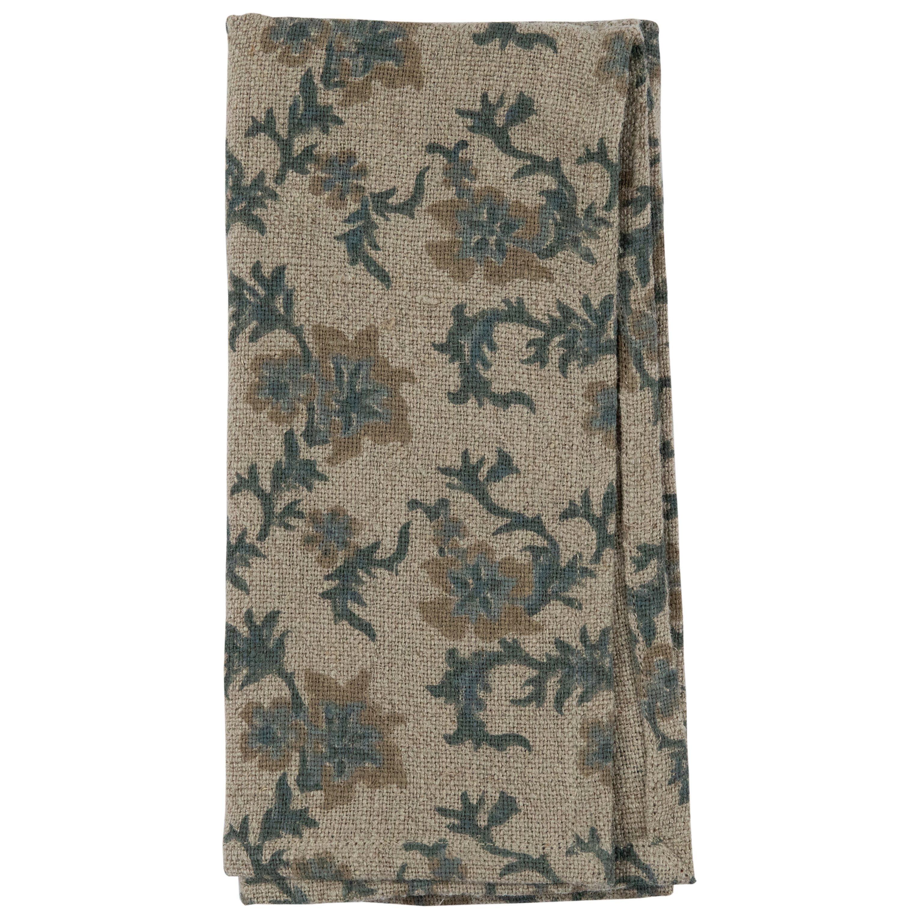 Linen Block Print Table Linens - 25*