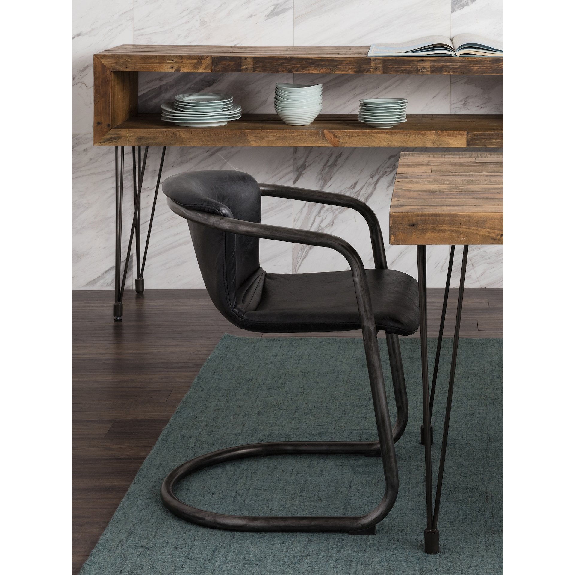 Freeman Dining Chair, Black, Set of 2