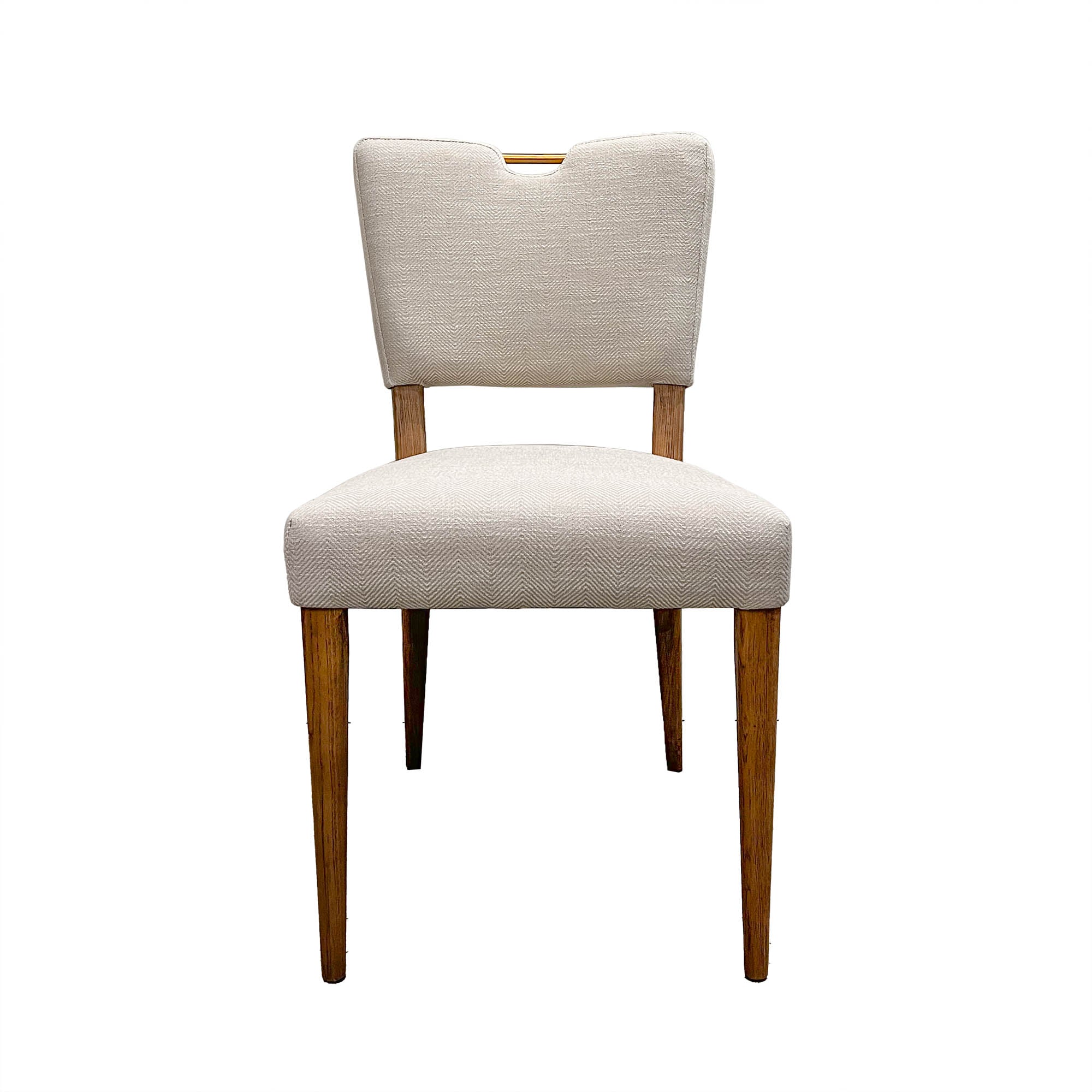 Luella Dining Chair - Sandy Beige/Cool Brown Legs Set of 2
