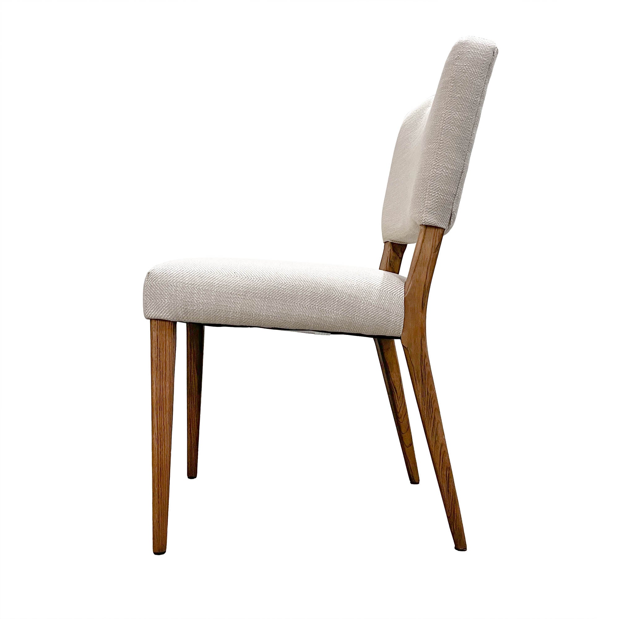 Luella Dining Chair - Sandy Beige/Cool Brown Legs Set of 2