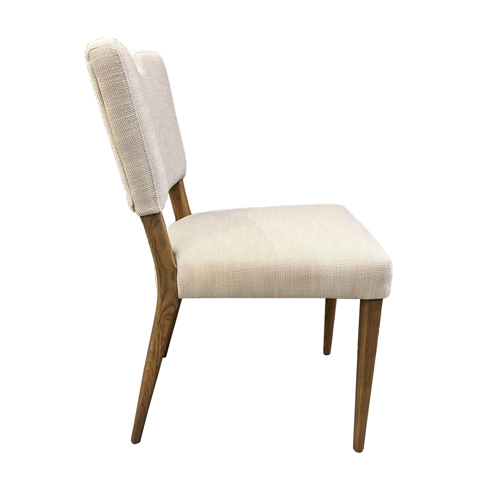 Luella Dining Chair - Sandy Beige/Cool Brown Legs Set of 2