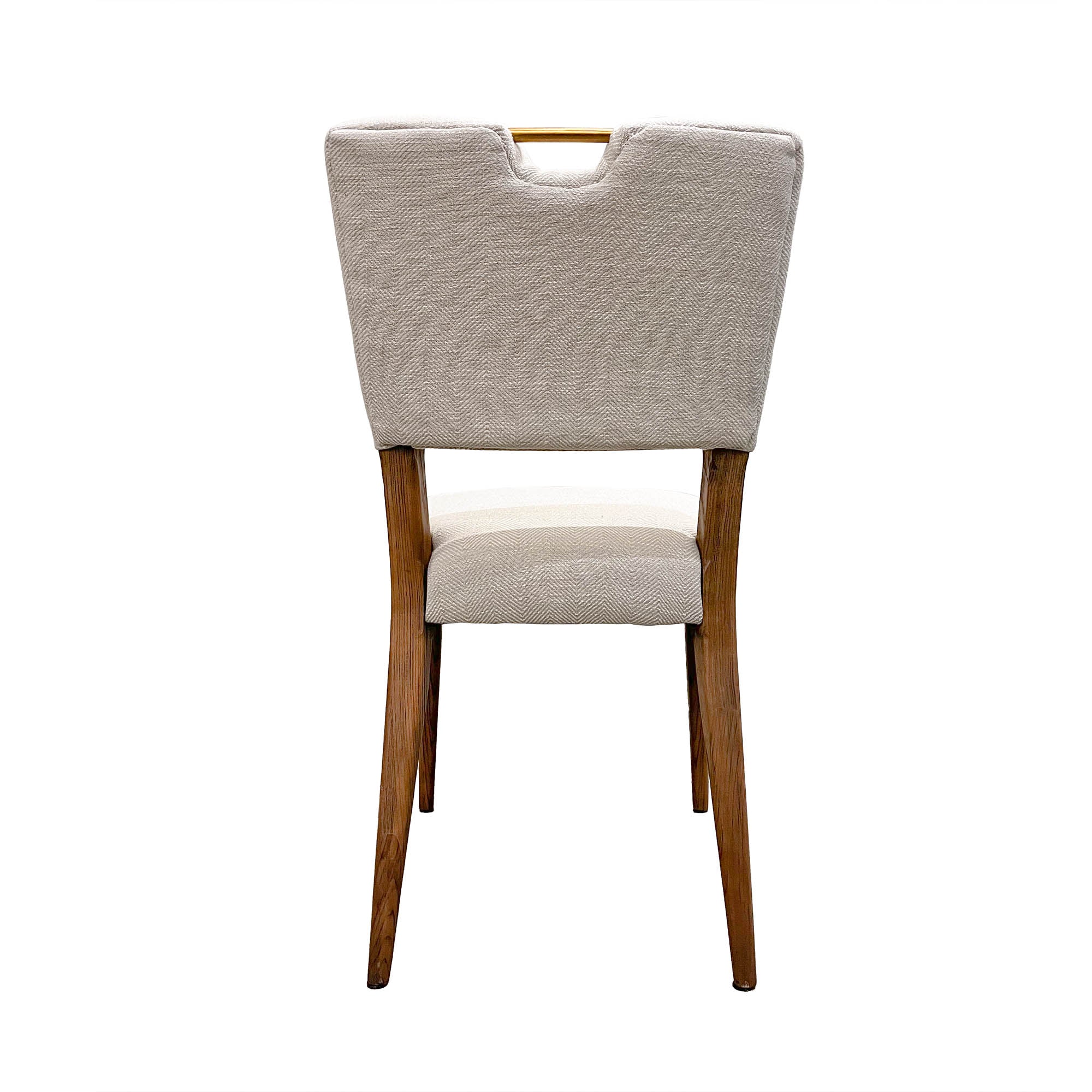 Luella Dining Chair - Sandy Beige/Cool Brown Legs Set of 2