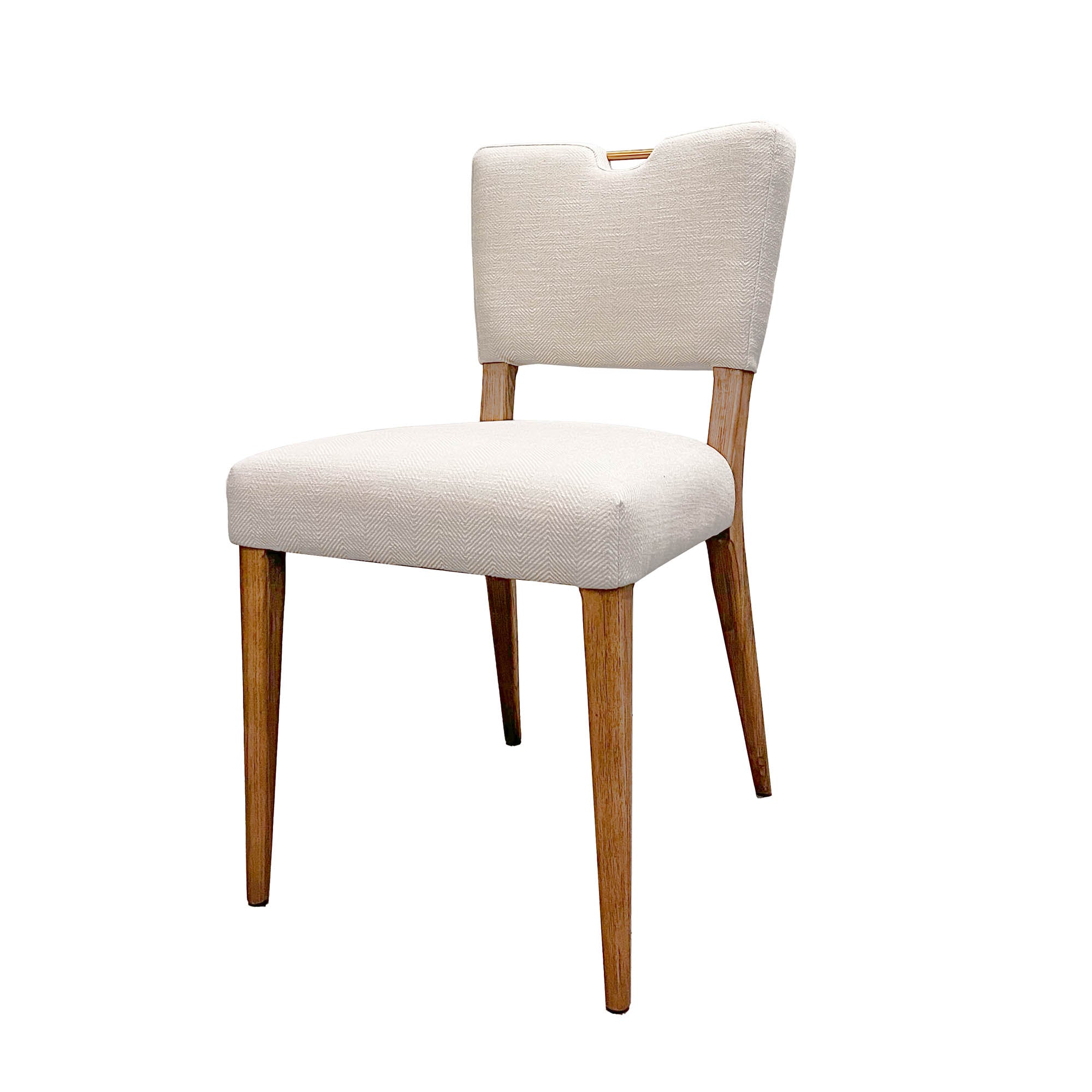 Luella Dining Chair - Sandy Beige/Cool Brown Legs Set of 2