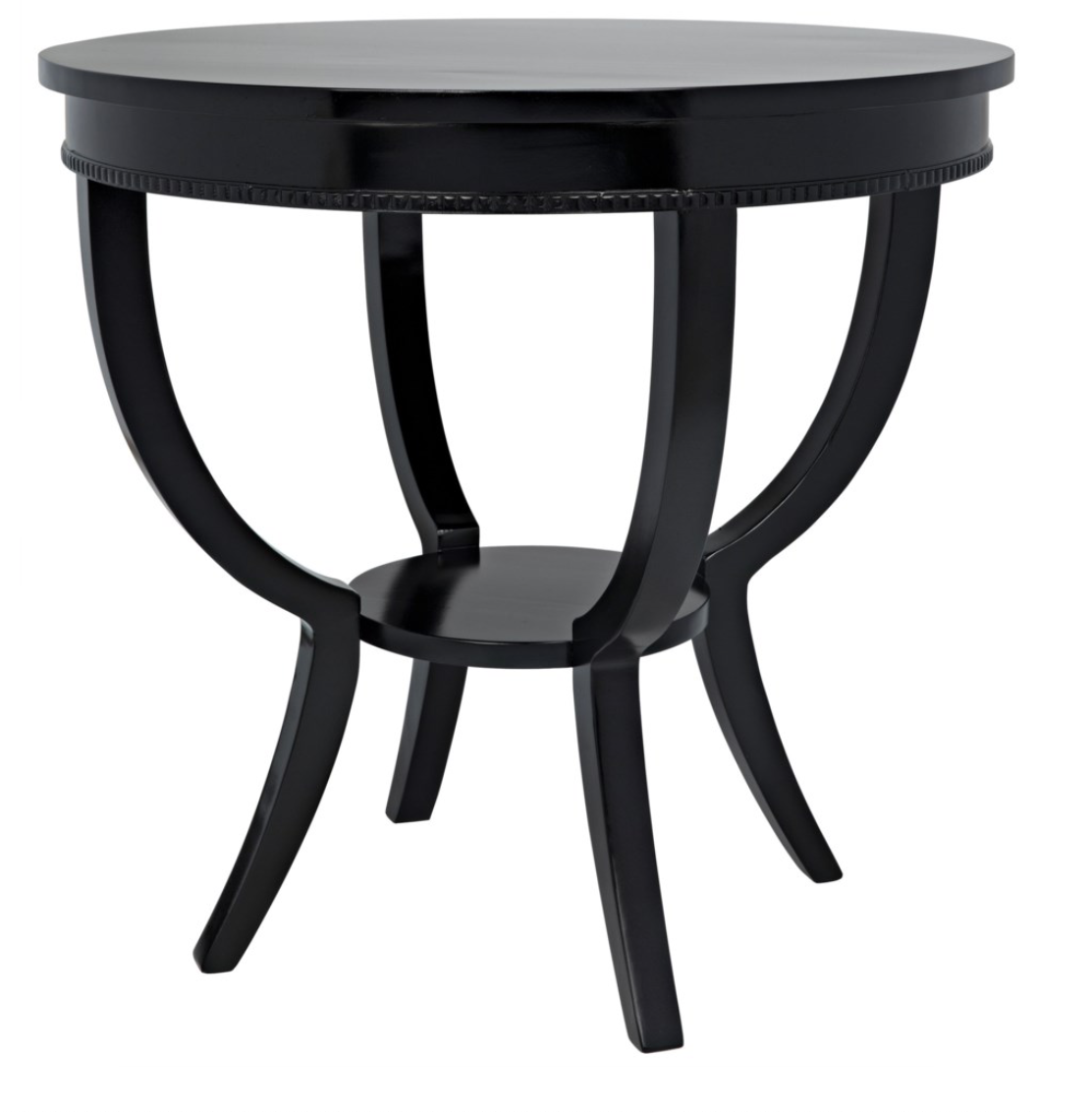 Scheffield Round End Table, Black
