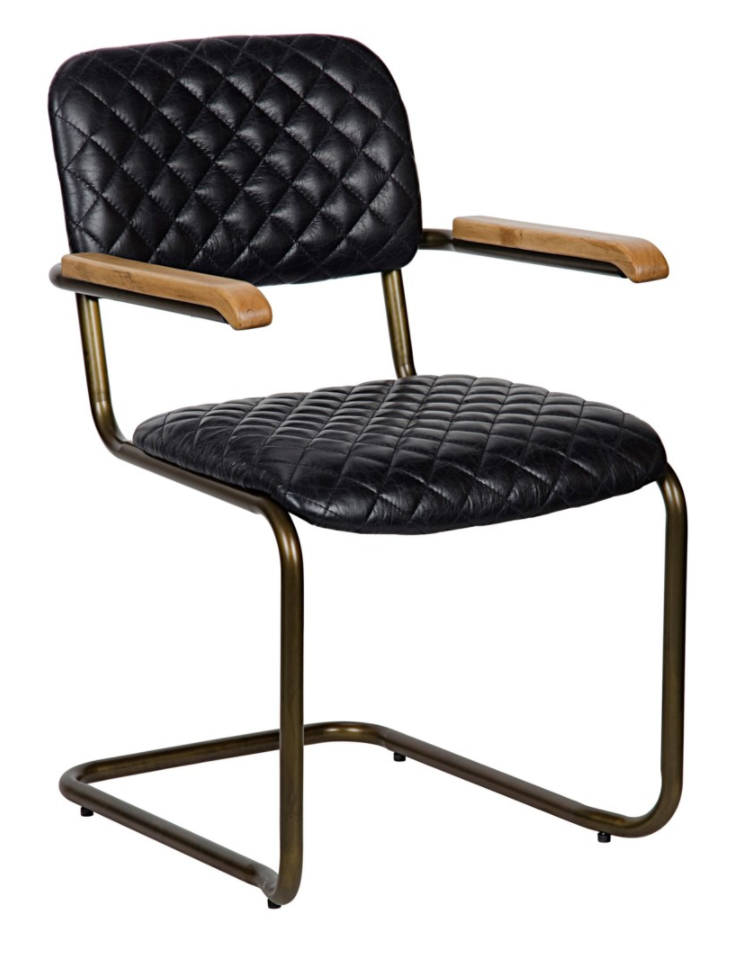 0045 Arm Chair, Vintage Black Leather