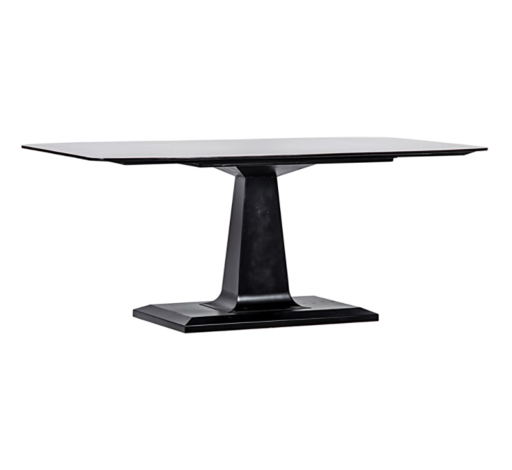 Amboss Dining Table, Black Metal