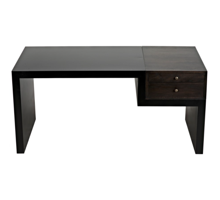 Alvaro Desk, Black Metal/Ebony Walnut