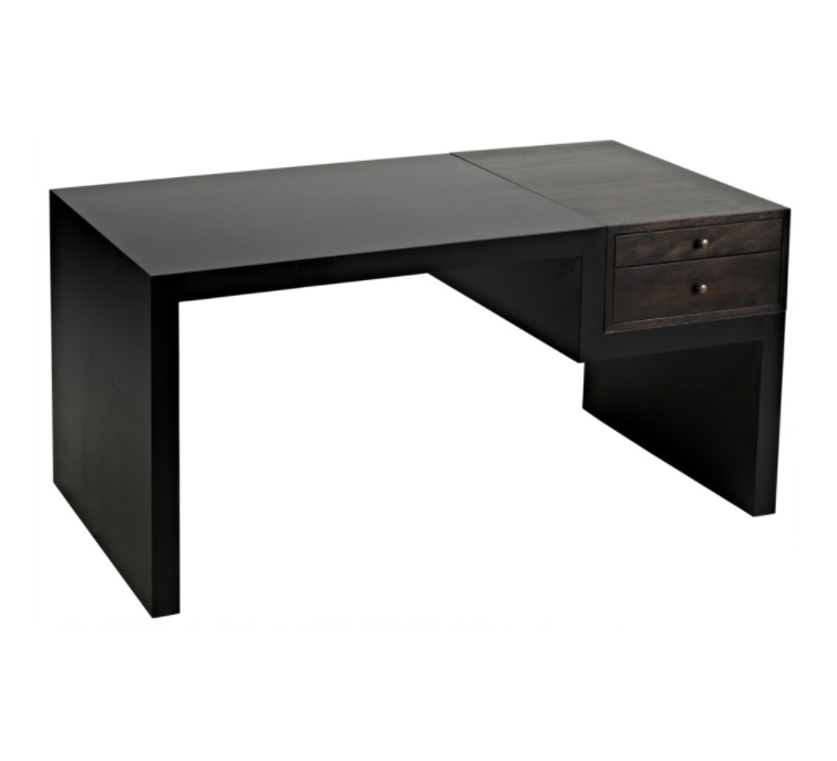 Alvaro Desk, Black Metal/Ebony Walnut