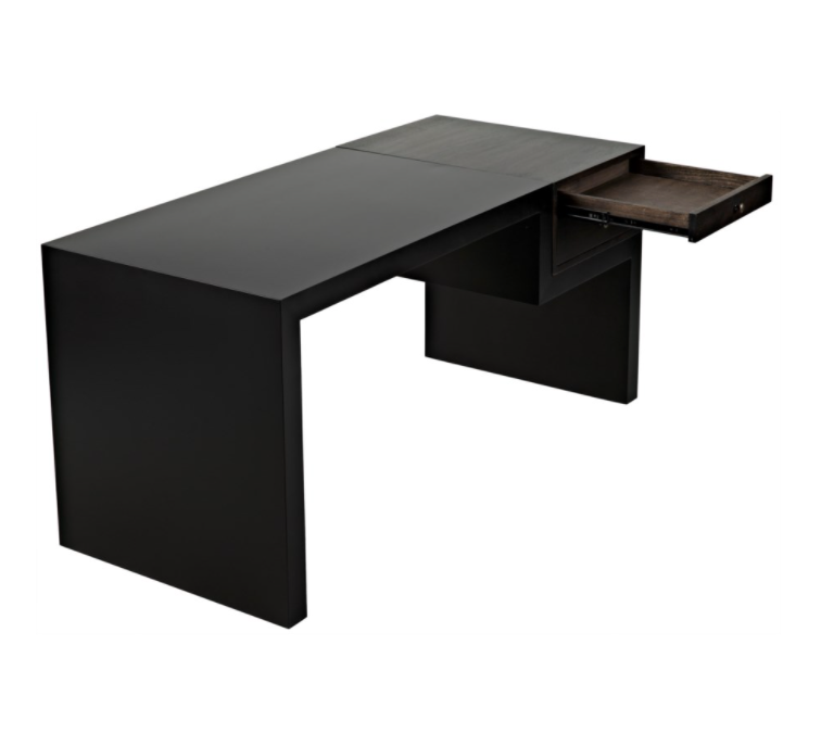 Alvaro Desk, Black Metal/Ebony Walnut