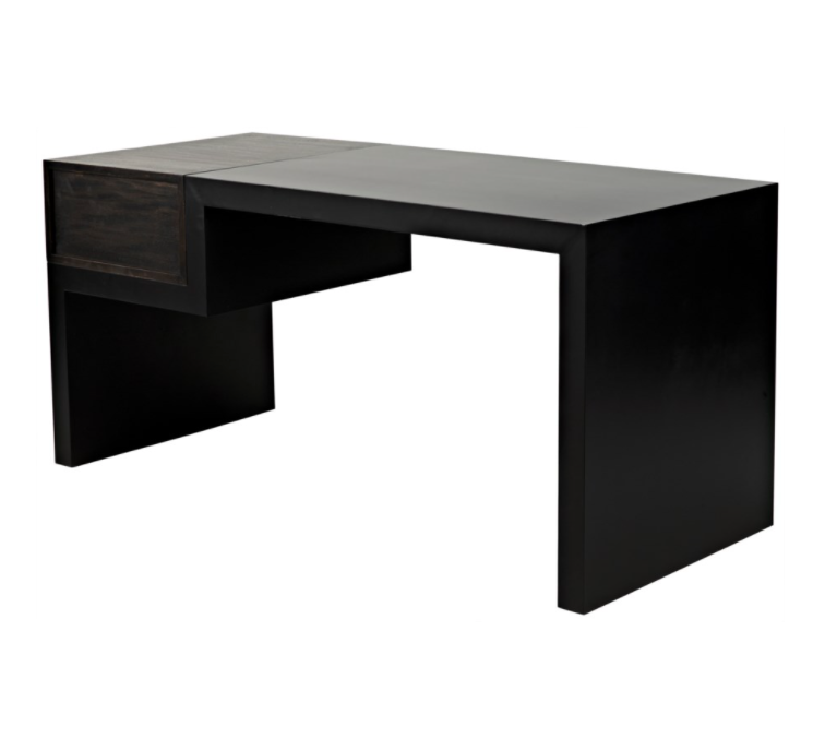 Alvaro Desk, Black Metal/Ebony Walnut