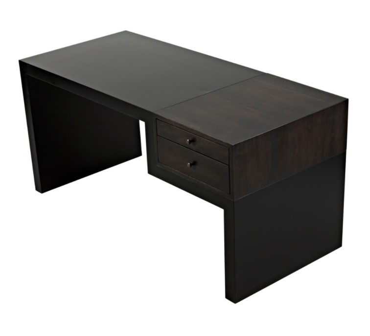 Alvaro Desk, Black Metal/Ebony Walnut