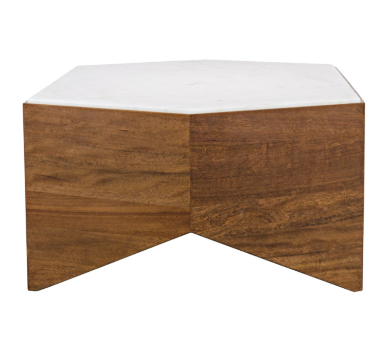 Amsterdam Coffee Table, Dark Walnut, Walnut and Quartz