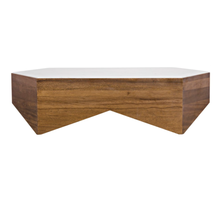 Amsterdam Coffee Table, Dark Walnut, Walnut and Quartz