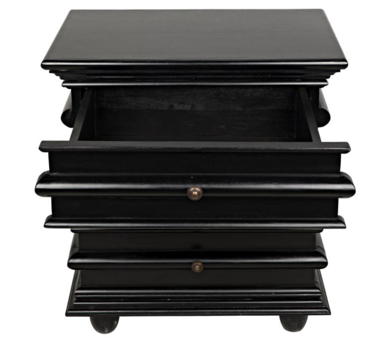 Ascona Side Table, Hand Rubbed Black