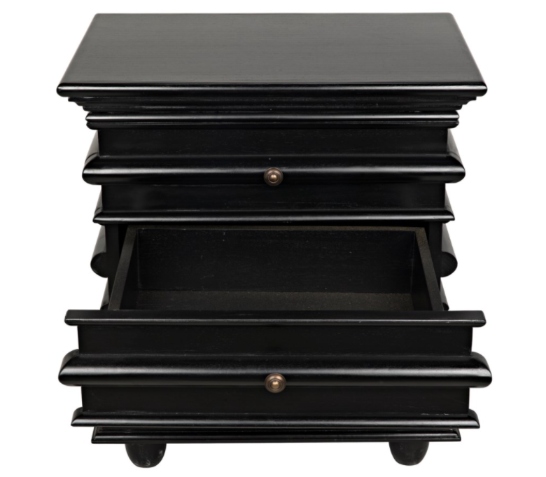 Ascona Side Table, Hand Rubbed Black