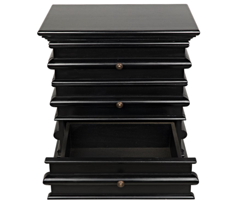 Ascona Side Table, Hand Rubbed Black