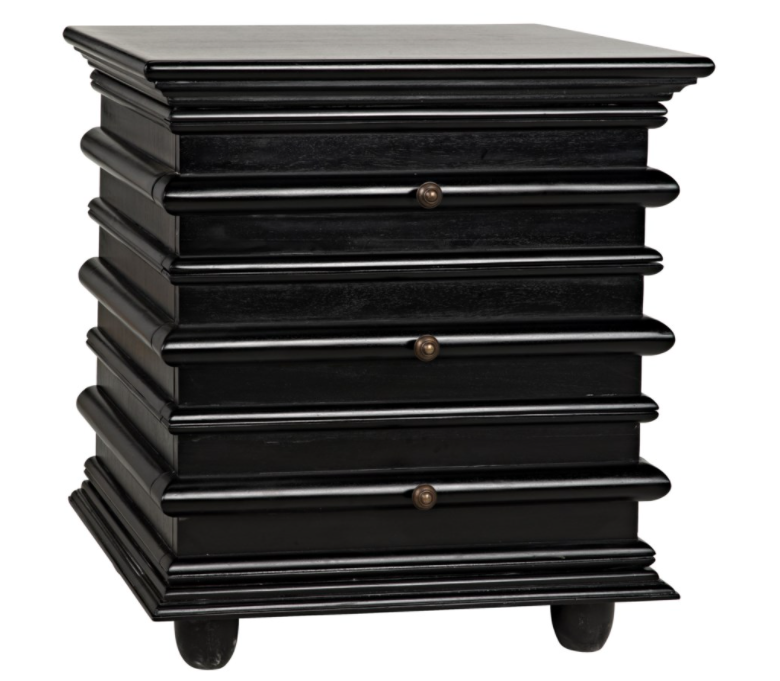 Ascona Side Table, Hand Rubbed Black