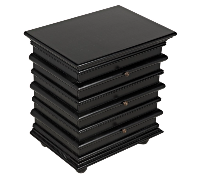 Ascona Side Table, Hand Rubbed Black
