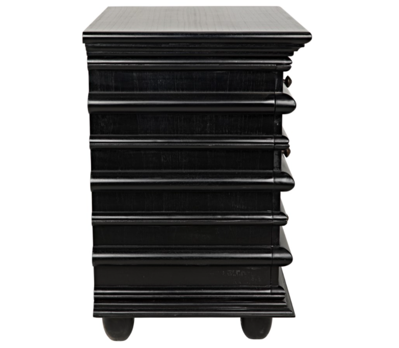 Ascona Side Table, Hand Rubbed Black