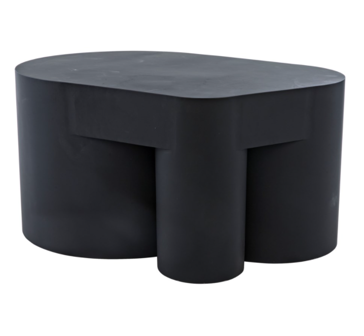 Bain Coffee Table, Black Metal