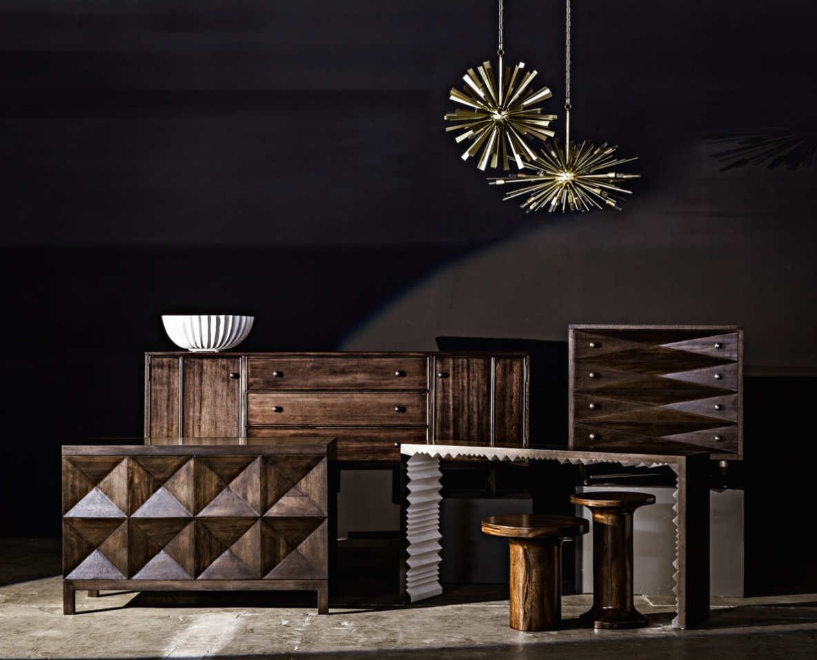 Bero Chandelier, Antique Brass